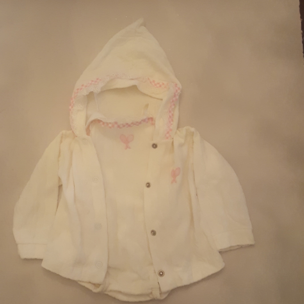 Vintage 70s 2pc Hoodie & Jumper Pink Tennis